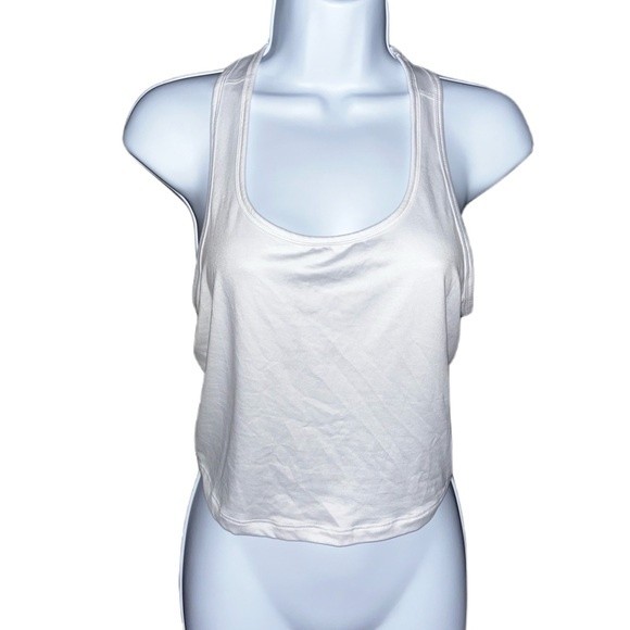 90 Degree By Reflex White Sleeveless Workout Shirt - Size Medium